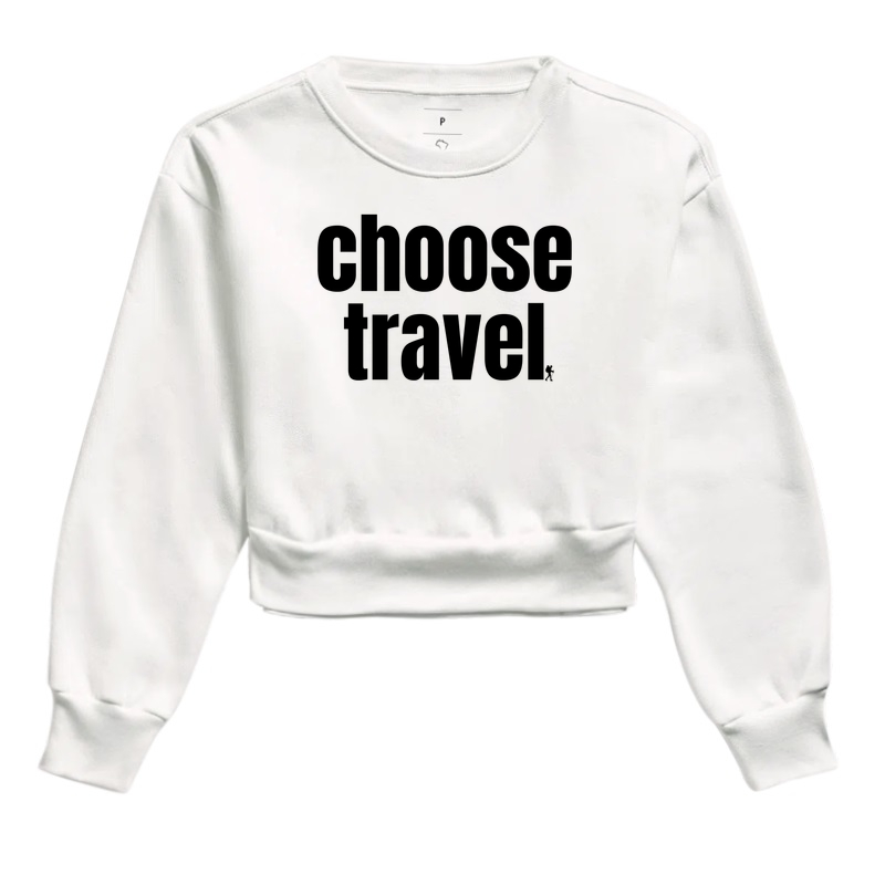 Camiseta Choose Travel | Frase Viagem Bold Minimalista | Colecao Viciados em Viagem - Imagem 3