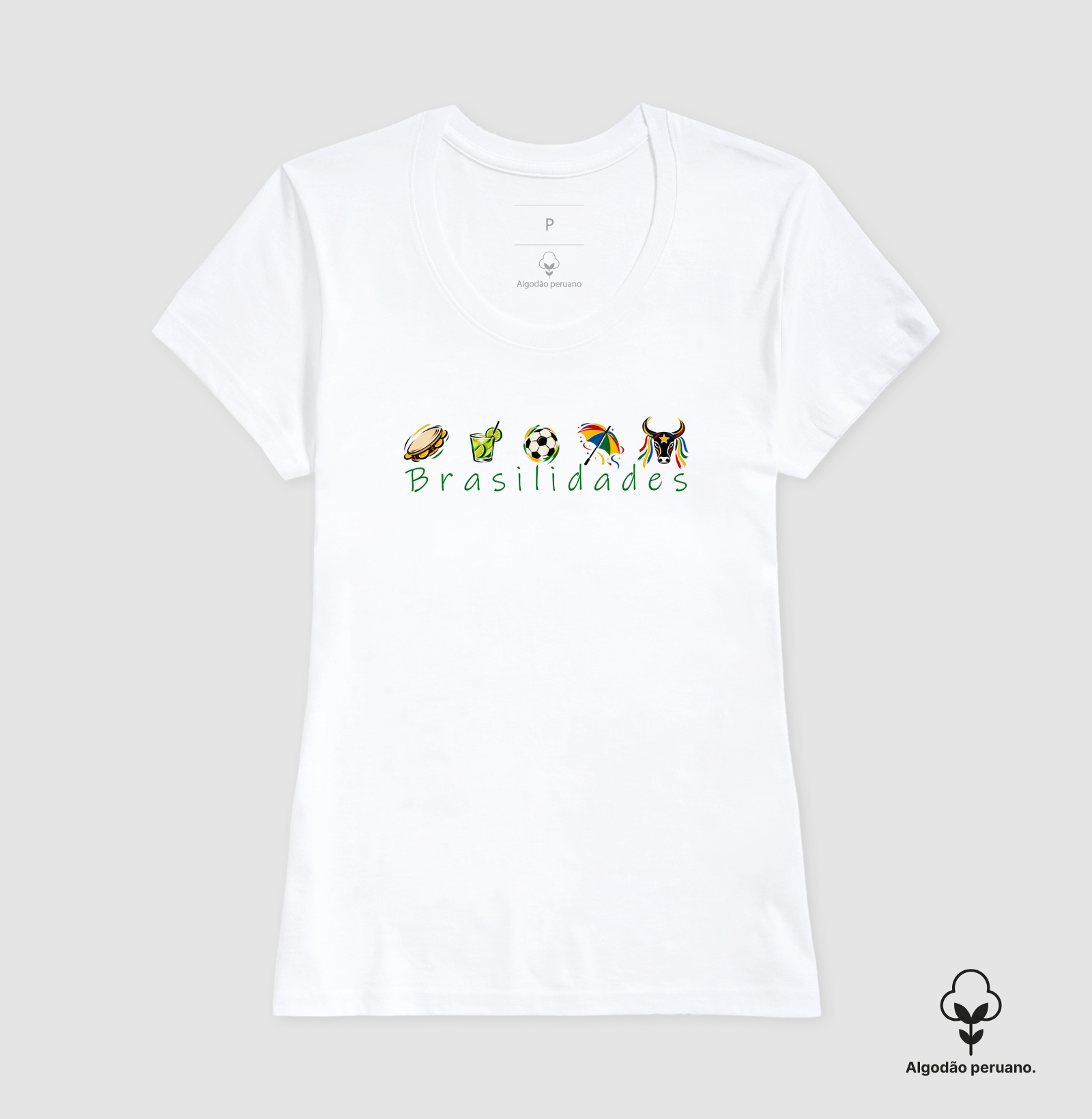 Camiseta Algodão Peruano Ícones Brasilidades - Imagem 5