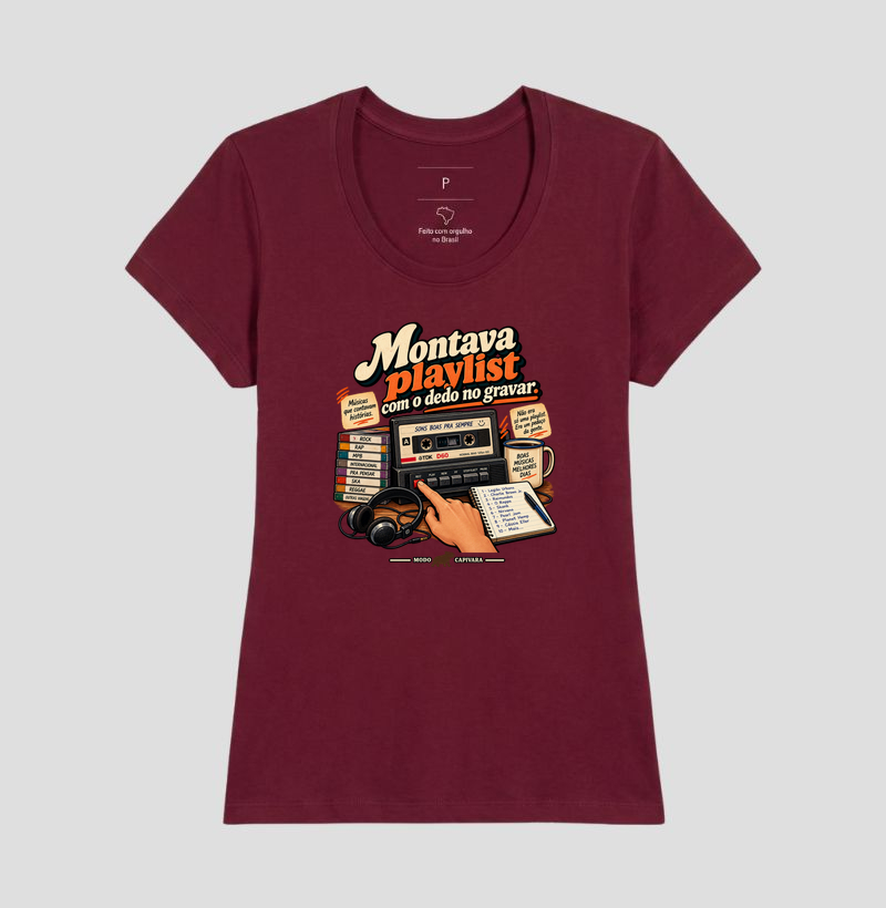 MONTAVA PLAYLIST COM O DEDO NO GRAVAR - Modo Capivara - Camiseta - Imagem 19