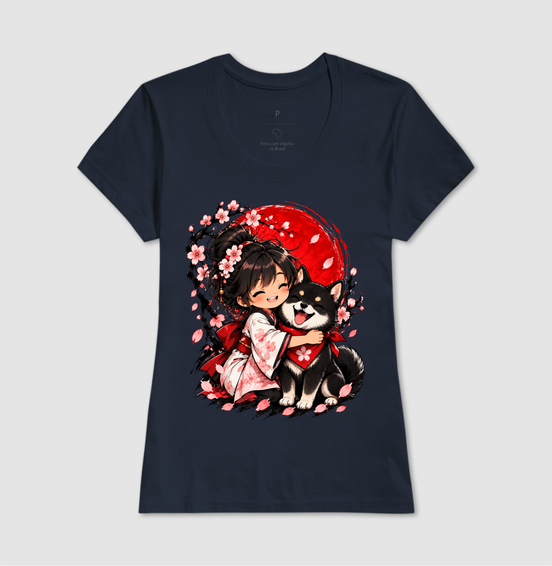 Sakura & Shiba — Amizade que Floresce (Preto) - Imagem 7