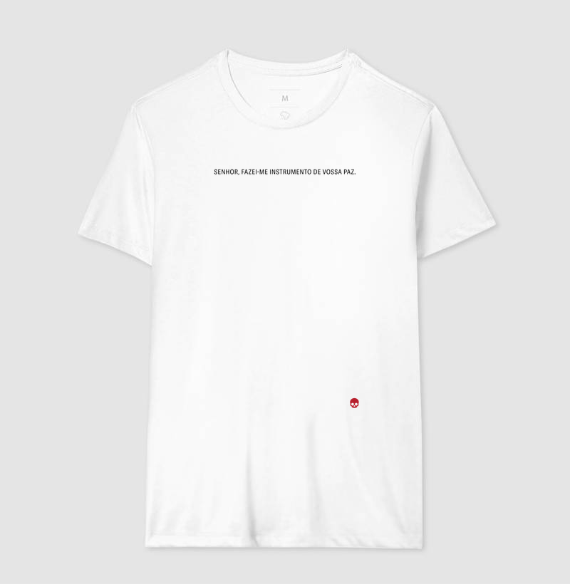 Camiseta São Francisco - Senhor Fazei me instrumento de vossa paz. - Imagem 4
