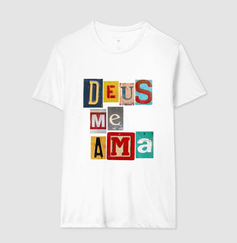 Camiseta Cristã Deus Me Ama - Imagem 4