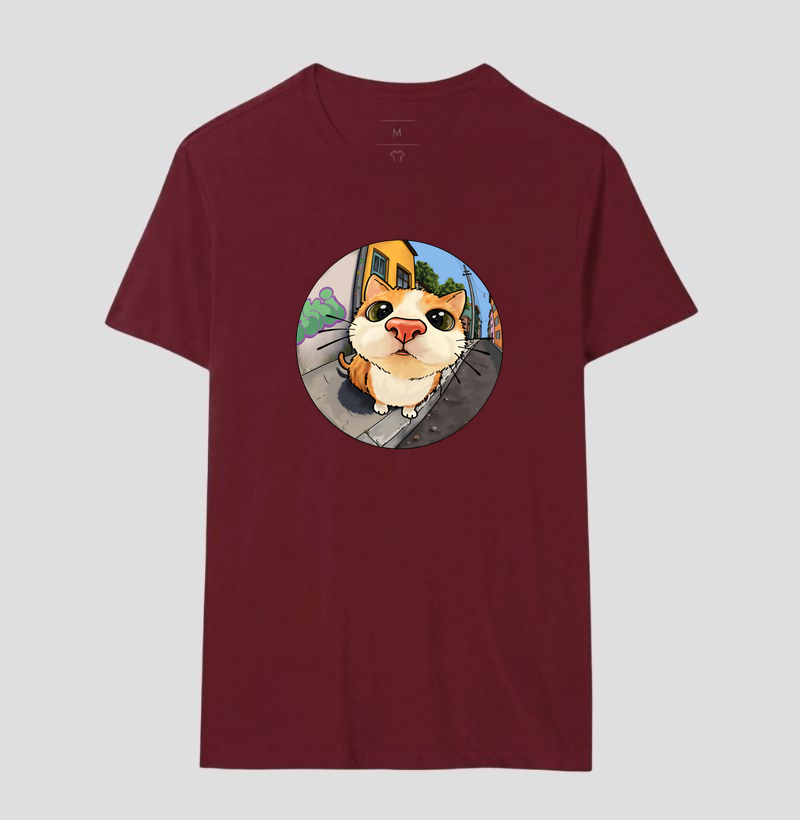 Camiseta Kaki Gatinho Regular Fit - Imagem 12