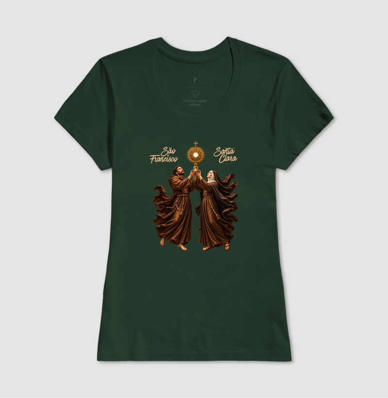 Camiseta São Francisco e Santa Clara de Assis - Adoradores do Santíssimo - Imagem 11