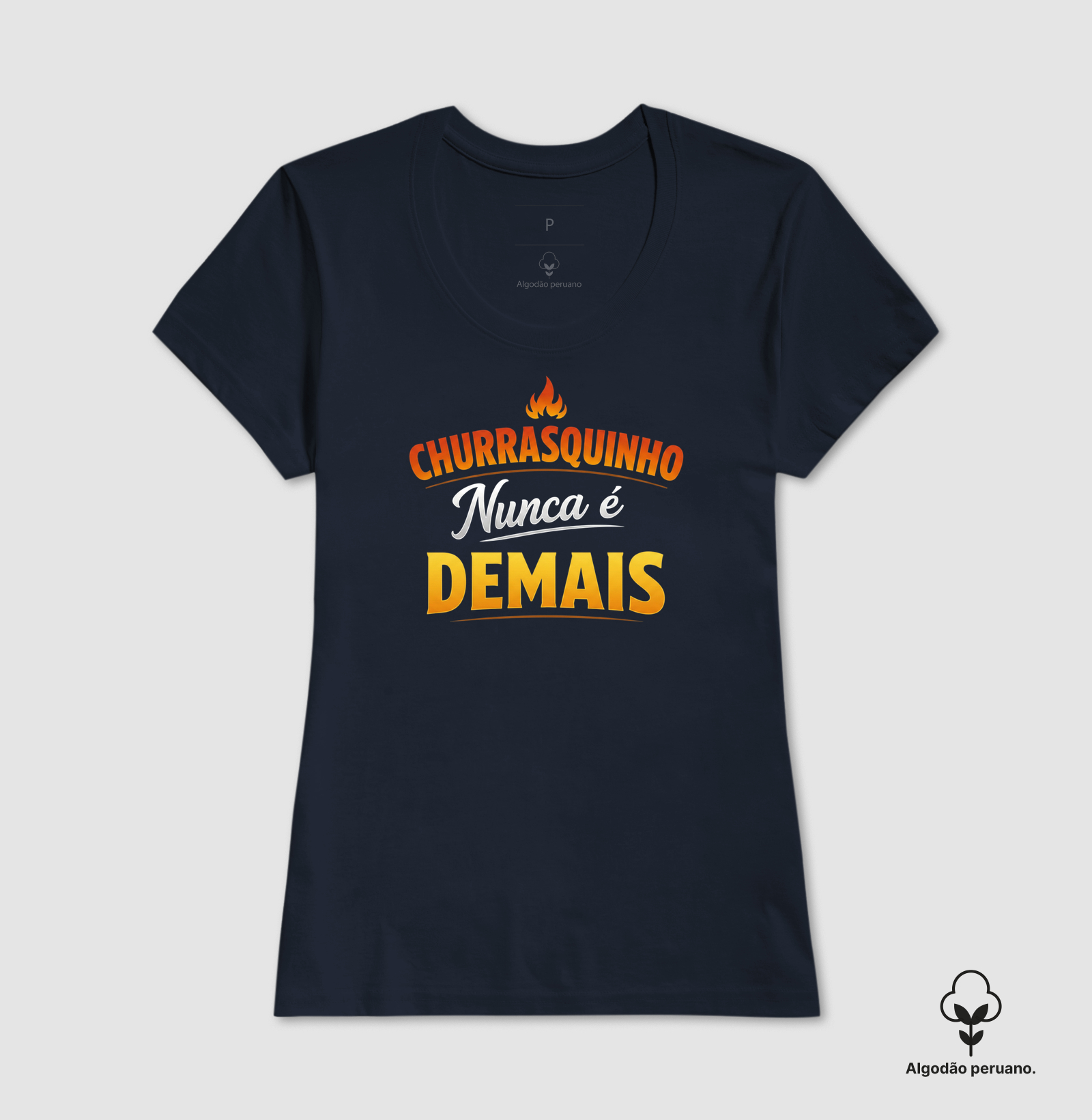 camiseta churrasquinho nunca é demais - Imagem 2