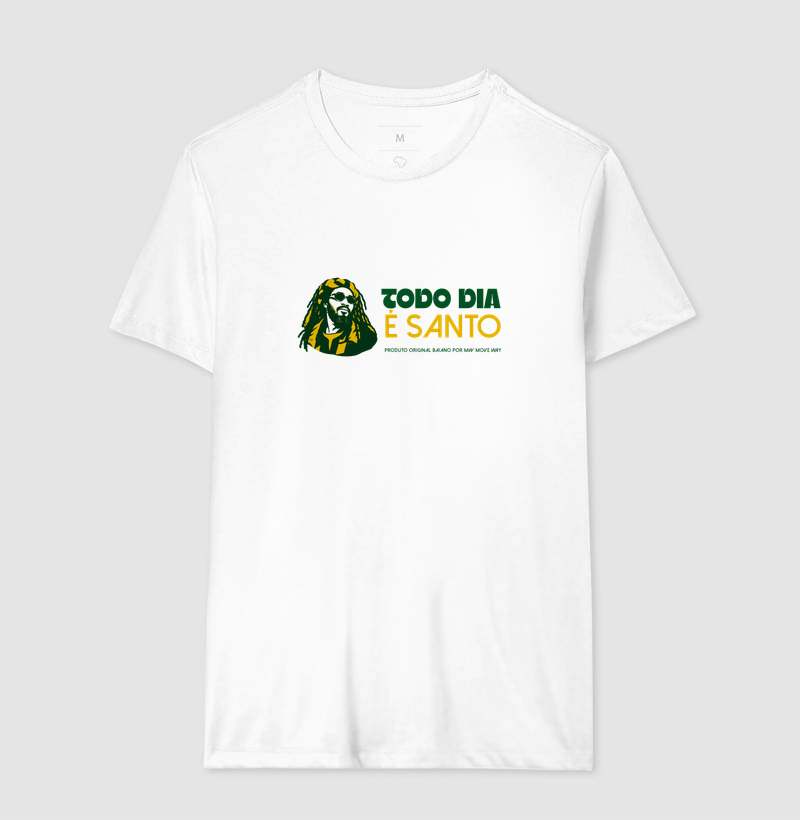 Camiseta Todo dia é santo! Coleção Reggae.  Masculino e feminino. Algodão Premium. - Imagem 7