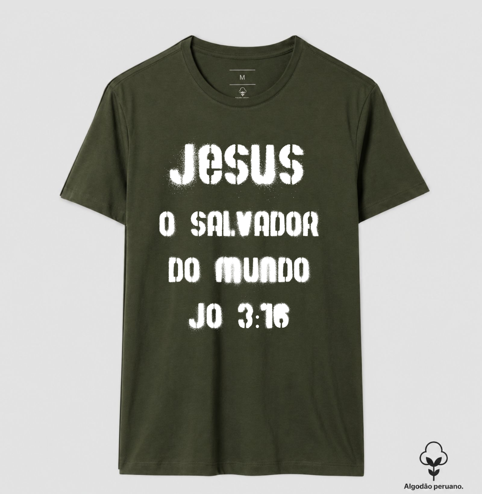 Camiseta Algodão Peruano Cristã O Salvador do Mundo - Imagem 8