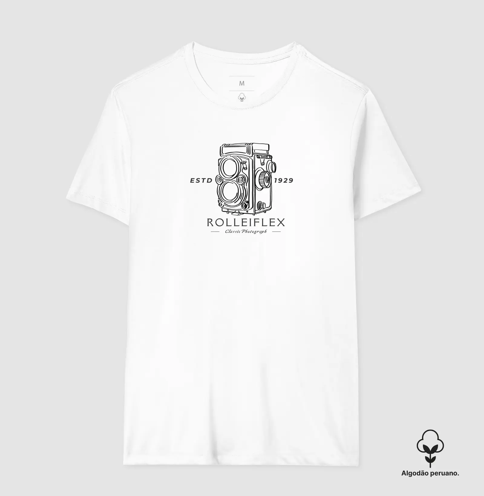 Camiseta Premium algodão Peruano rolleiflex classic photograph - Imagem 4