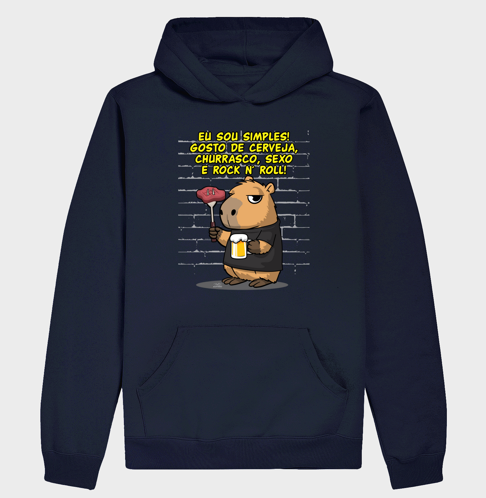 Camiseta Capivara rock simples - Imagem 4