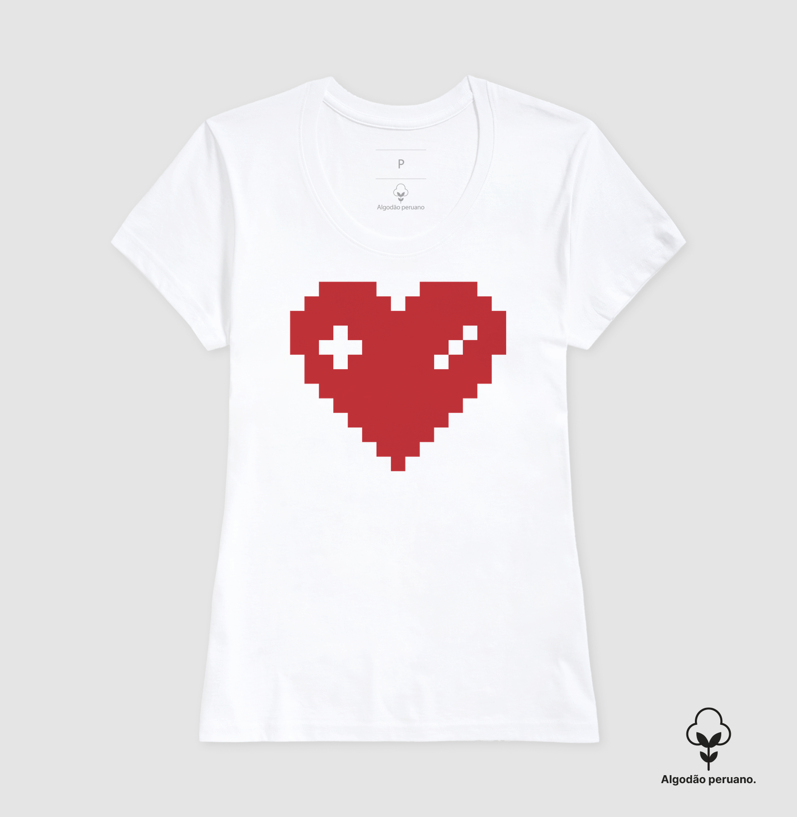 Camiseta Algodão Peruano Coração Gamer - Imagem 5