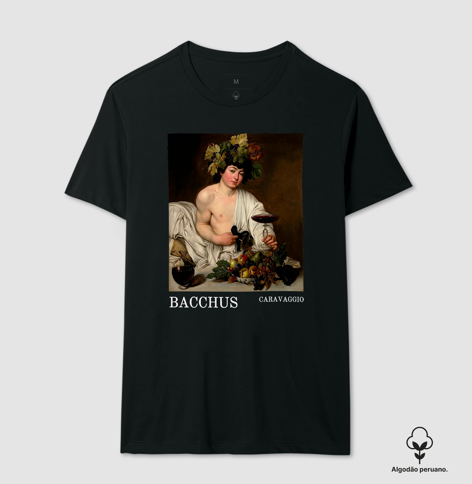 Camiseta Caravaggio Bacchus 100% Algodão Premium  - Imagem 3