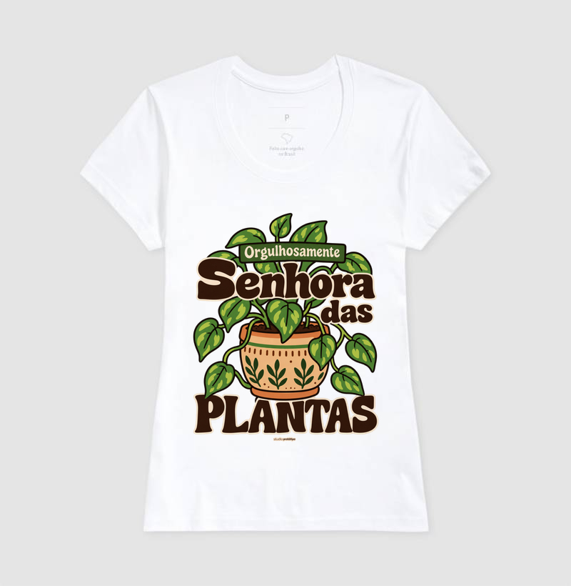 Camiseta Orgulhosamente Senhora das Plantas - Imagem 5