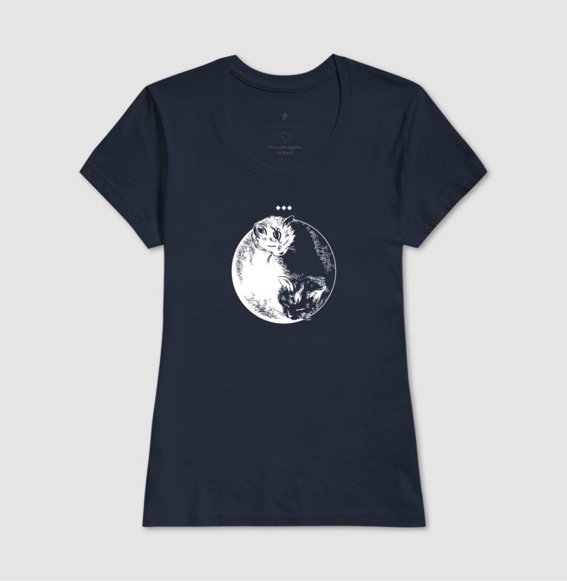 Camiseta Gato Yin Yang - Imagem 7