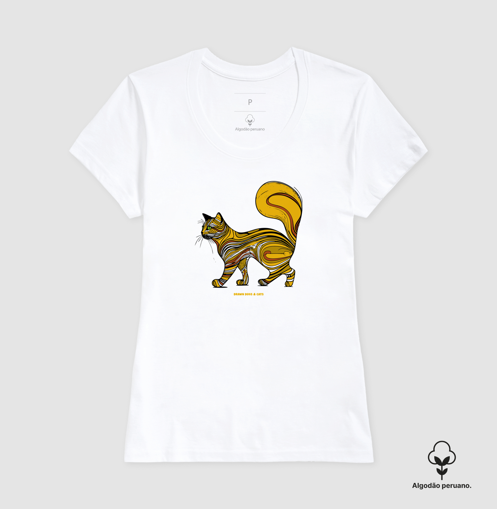 Gato amarelo com rabo grande - Imagem 4