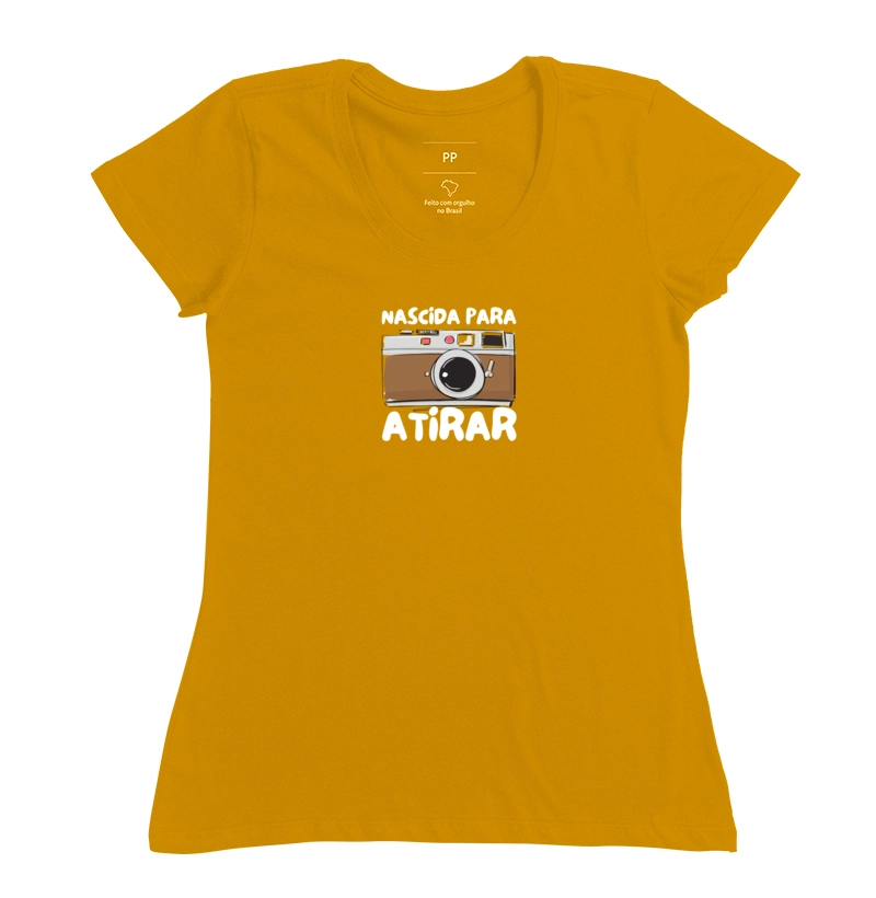Camiseta feminina nascida para atirar - Imagem 8