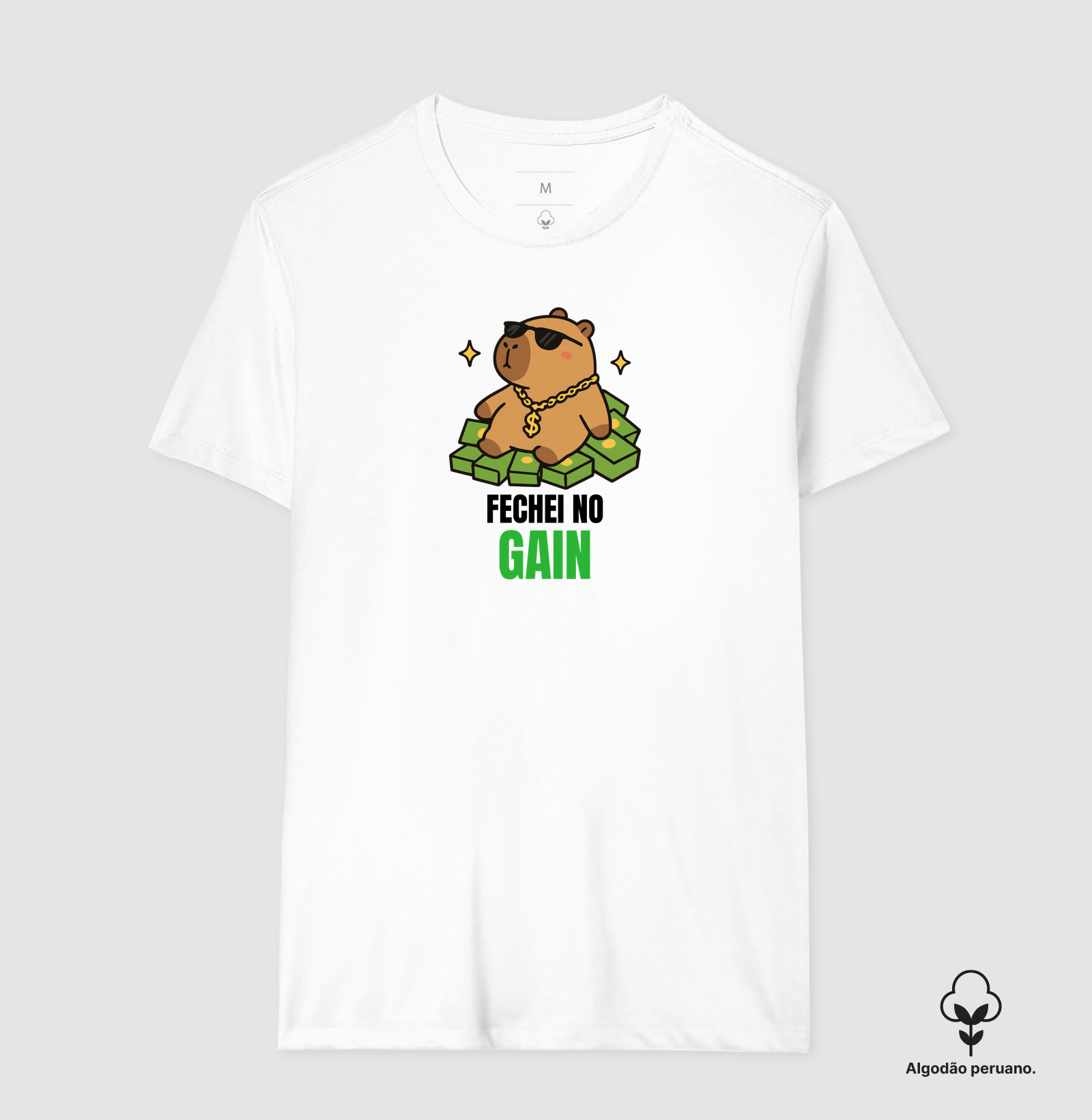 Camiseta Algodão Peruano Trader Fechei no Gain - Imagem 9
