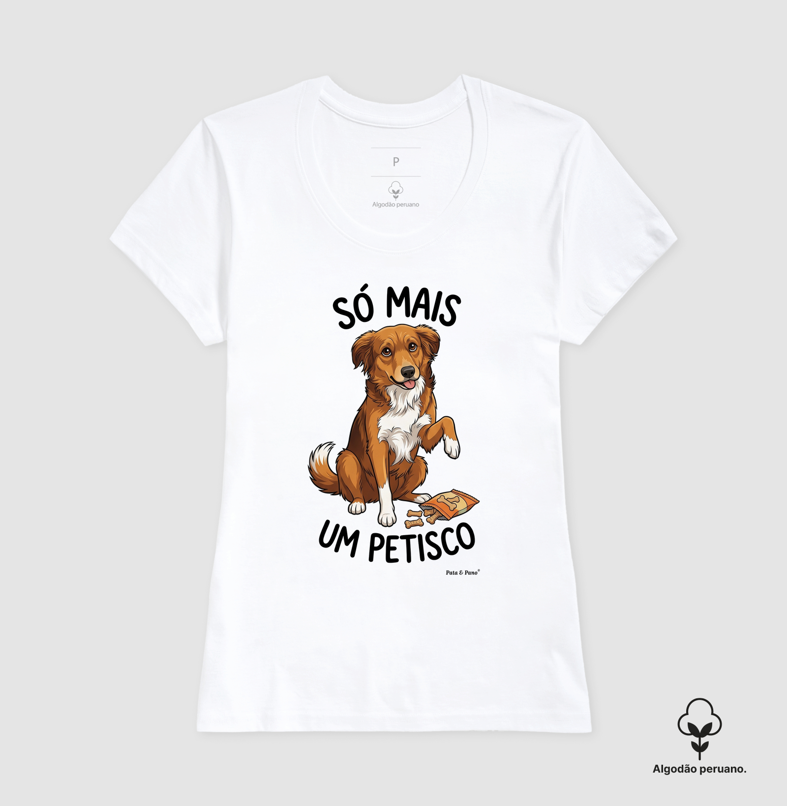 CAMISETA ALGODÃO PERUANO NOSSO MASCOTE PETISCO - Imagem 2