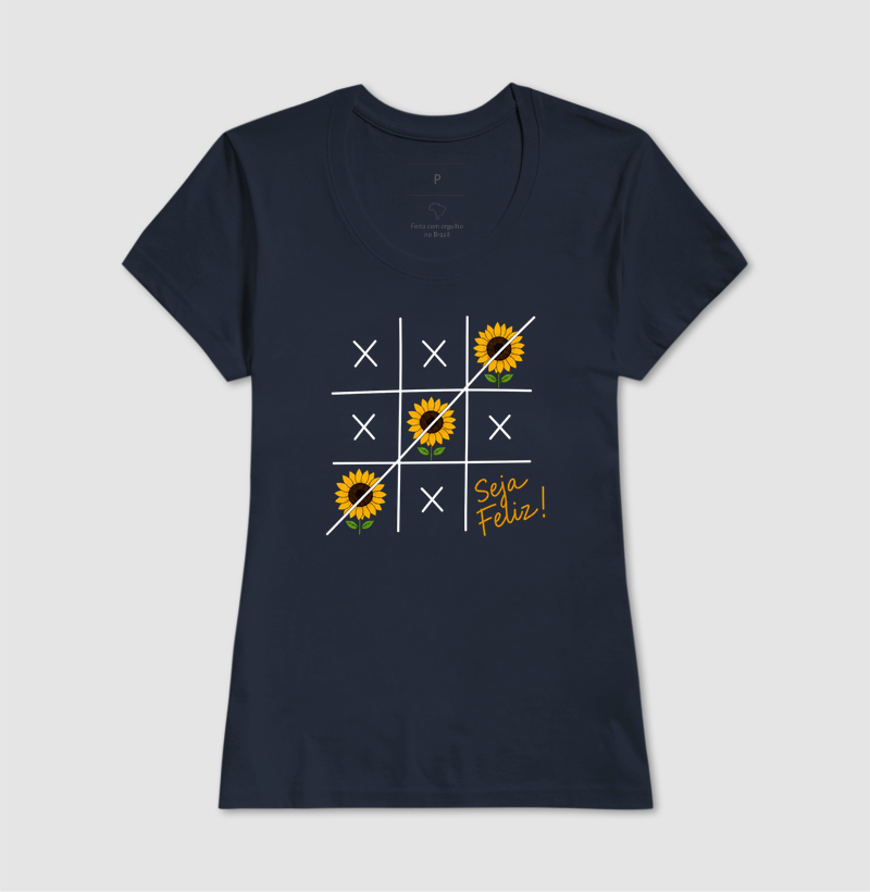 Camiseta Seja Feliz Girassol - Imagem 7