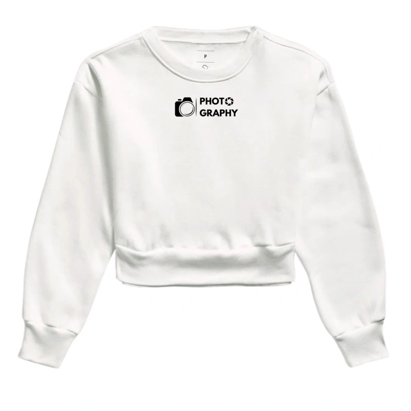 Moletom cropped feminino, photo graphy - Imagem 3