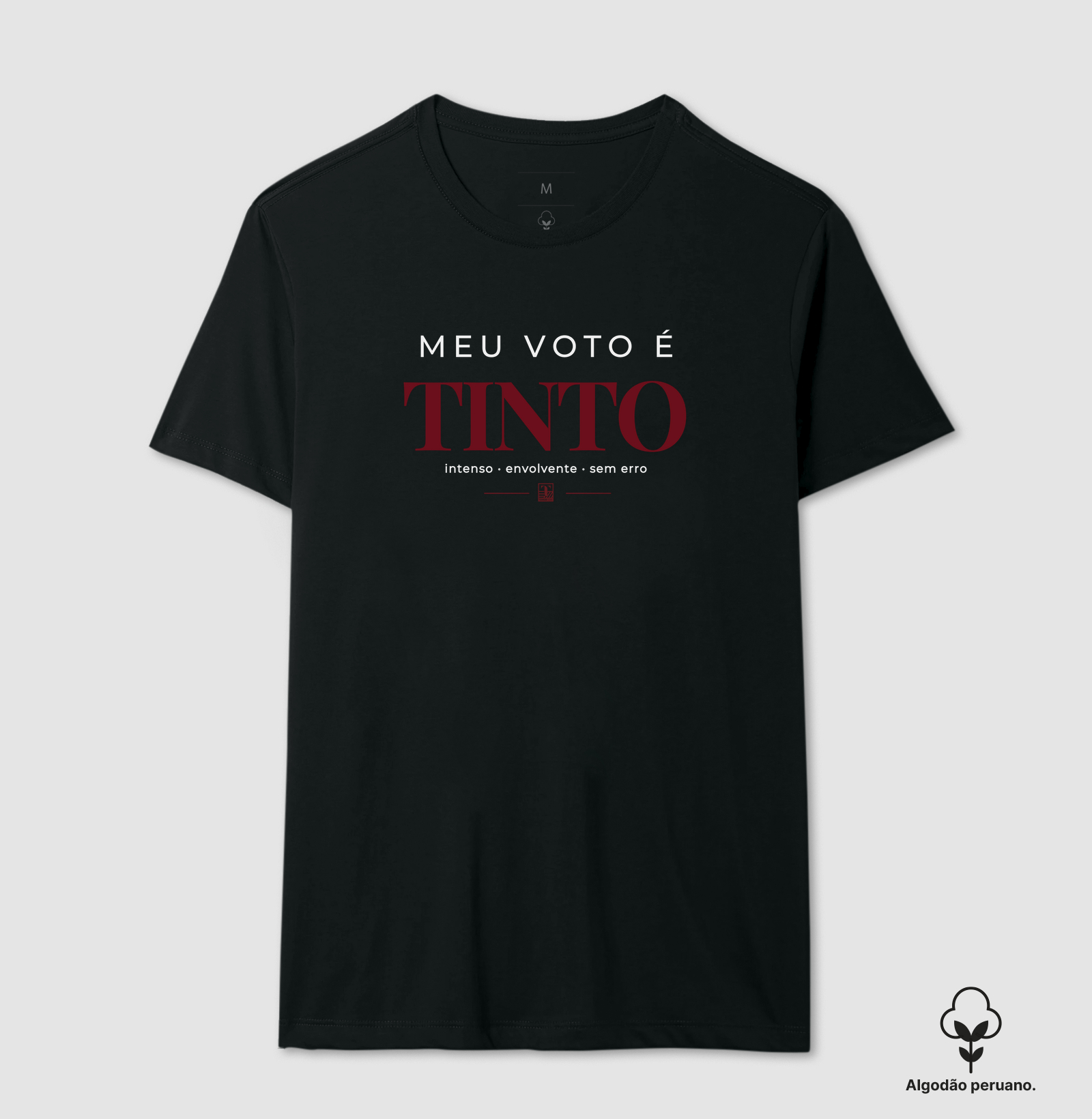 Camiseta Meu Voto é Tinto – Camiseta para Amantes de Vinho - Imagem 2