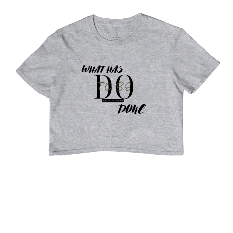 Cropped Do What Has To Be Done Cinza - Imagem 2