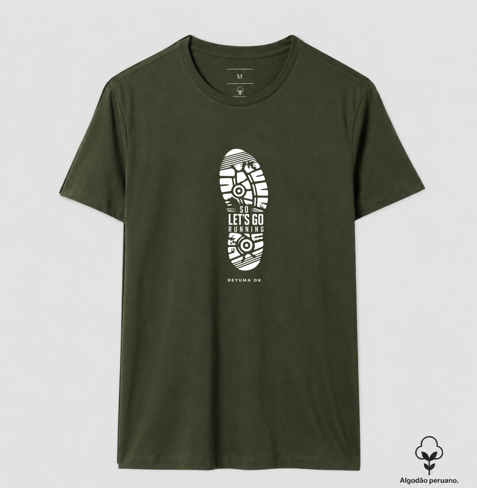 Camiseta Masculina, Feminina, Babylook e Unissex de Algodão Peruano Corrida "So Let’s Go Running" - Imagem 3