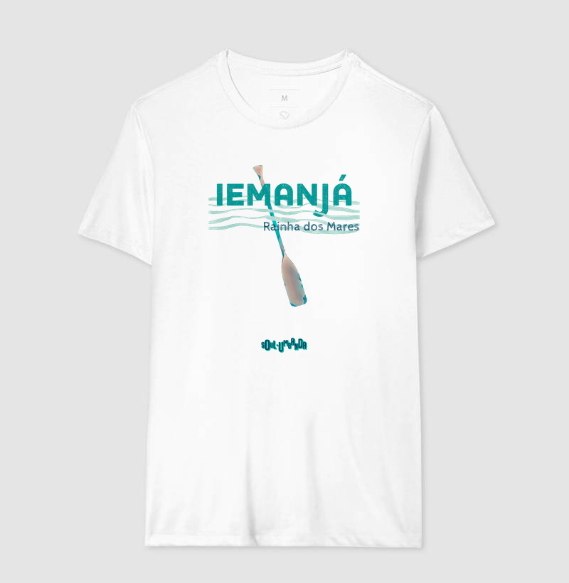 camiseta IEMANJÁ rainha dos mares masculina - Imagem 5