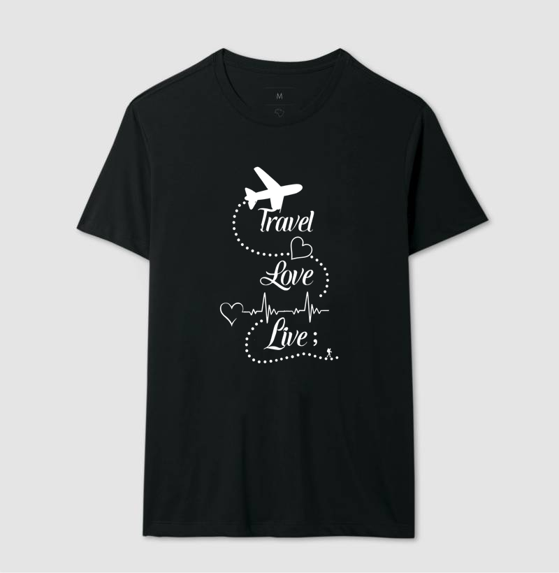 Camiseta Travel Love Live – Estampa de Viagem | Excursionista - Imagem 5