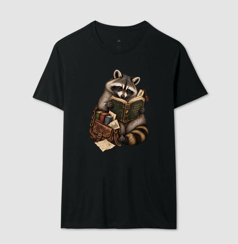 Camiseta Guaxinim Leitor - Imagem 2