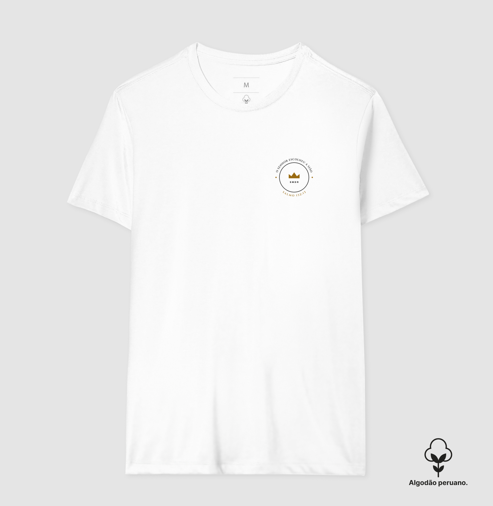 Camiseta Algodão Peruano Cristã O Senhor Escolheu Sião - Imagem 2