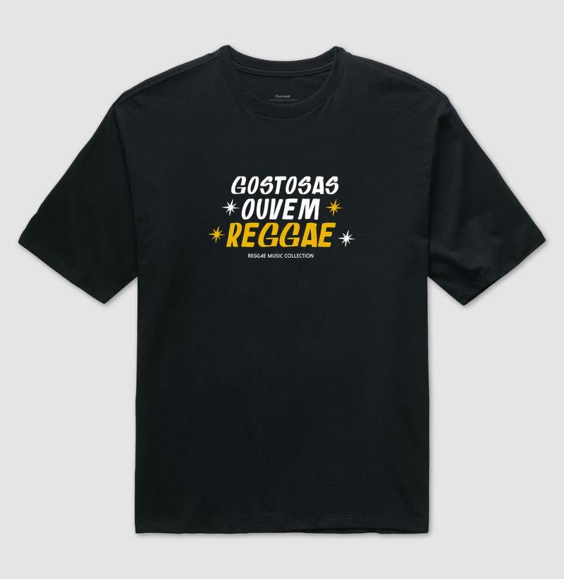 Camiseta Oversized Gostosas Ouvem Reggae! Coleção Reggae. Unissex . Algodão Premium. - Imagem 5