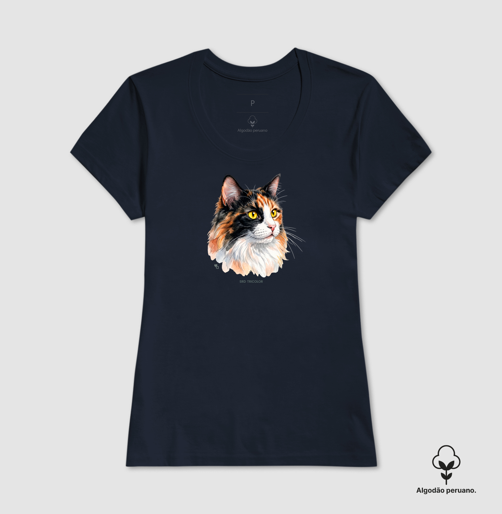 Gatos - SRD Tricolor - Algodão Peruano - Imagem 8