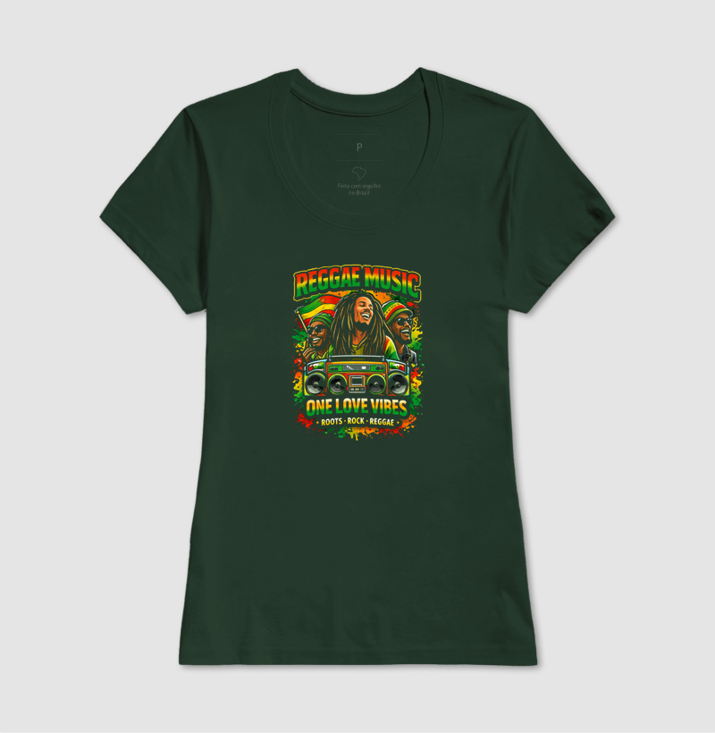 Camiseta One Love Vibes. Coleção Reggae Music. Masculina e Feminina. Algodão Premium. - Imagem 11