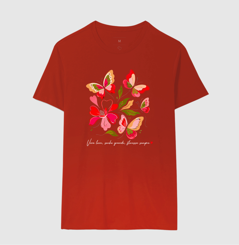 Camiseta Viva leve, Sonhe grande, Floresça sempre. - Imagem 10