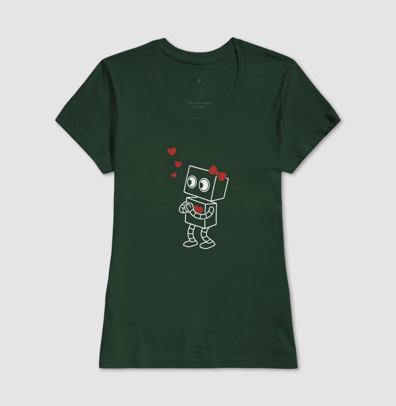 Camiseta Casal Robô Coração - Imagem 9