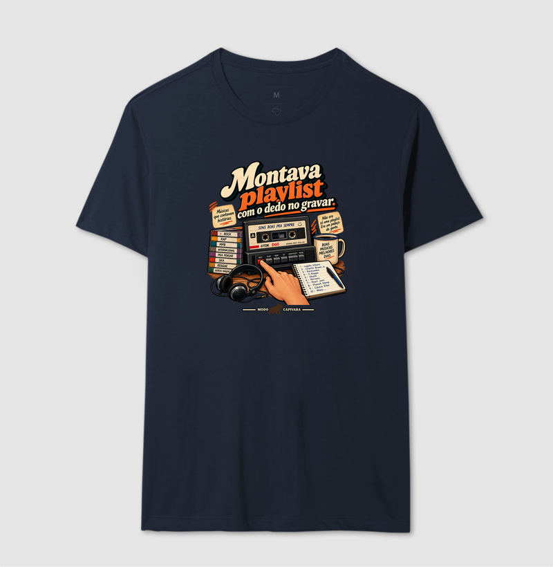 MONTAVA PLAYLIST COM O DEDO NO GRAVAR - Modo Capivara - Camiseta - Imagem 8