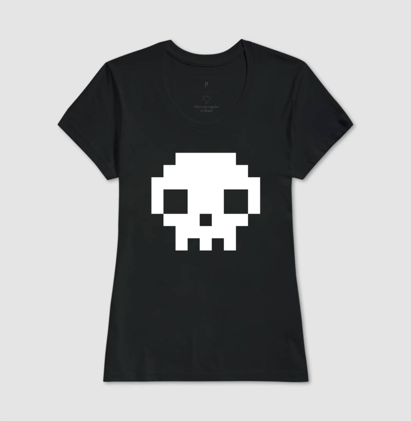 Camiseta Pixel Caveira - Imagem 3