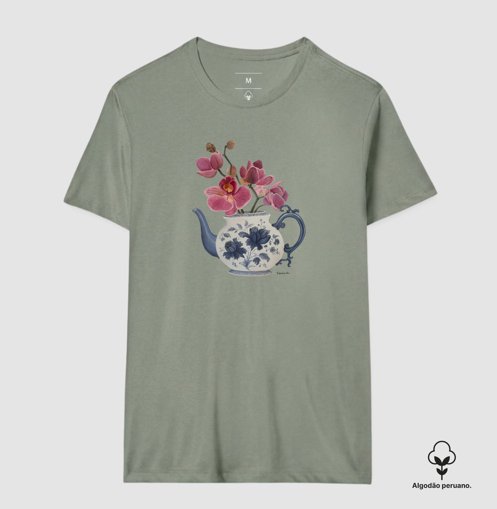 Camiseta Vaso Floral com Orquideas TAANA - Imagem 3