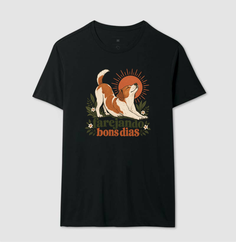 Camiseta Cachorro Manhã "farejando bons dias" | Pelo & Pano - Imagem 2