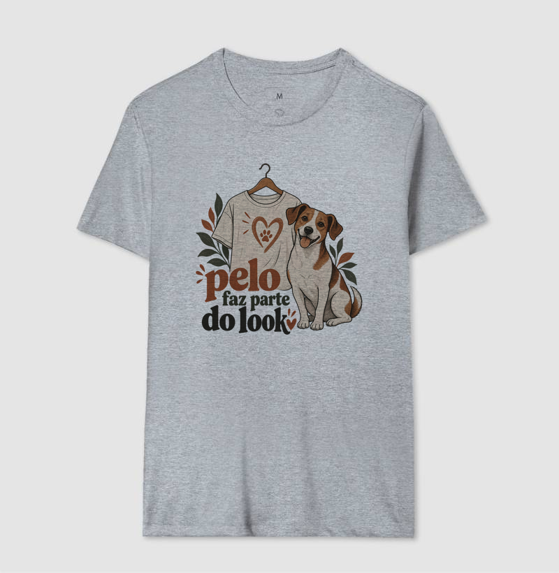 Camiseta Cachorro Humor "pelo faz parte do look" | Pelo & Pano - Imagem 8