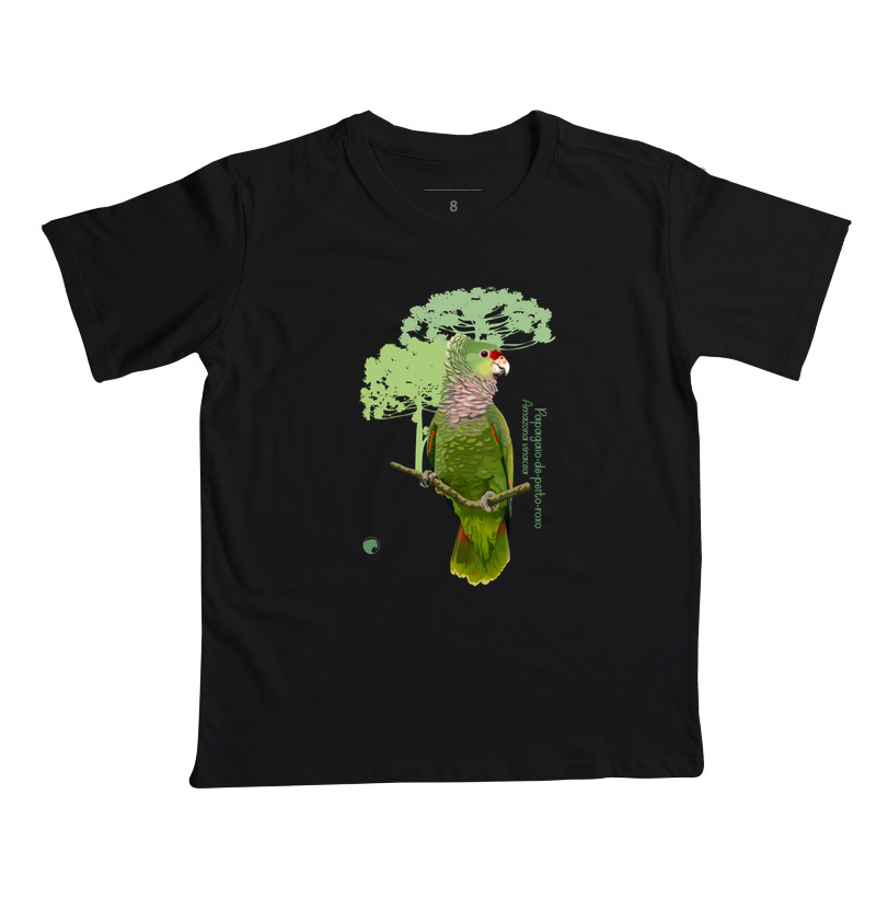 Camiseta Infantil Papagaio-de-peito-roxo - Imagem 4