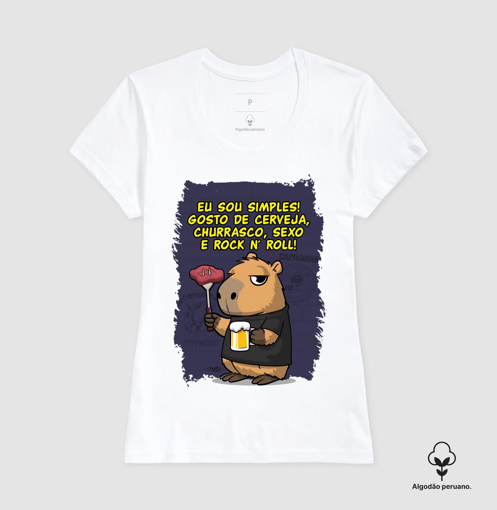 Capivara Rock Simples - Imagem 3