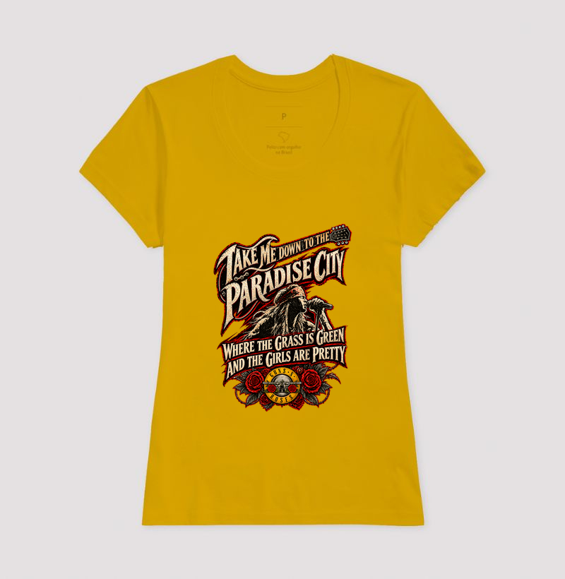 Camiseta Rock Paradise City – Guitarra e Rosas | Iron Malte - Imagem 15