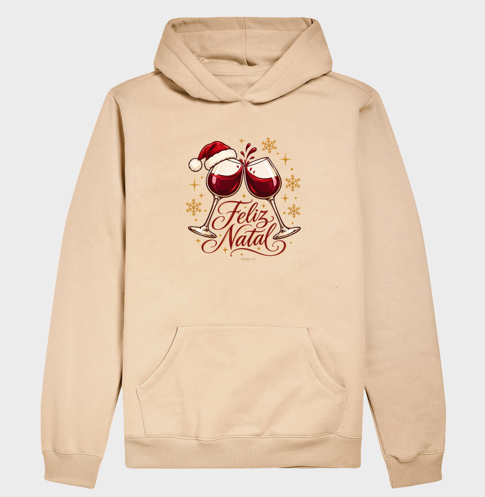 Hoodie Moletom Feliz Natal – Brinde de Taças de Vinho - Imagem 5