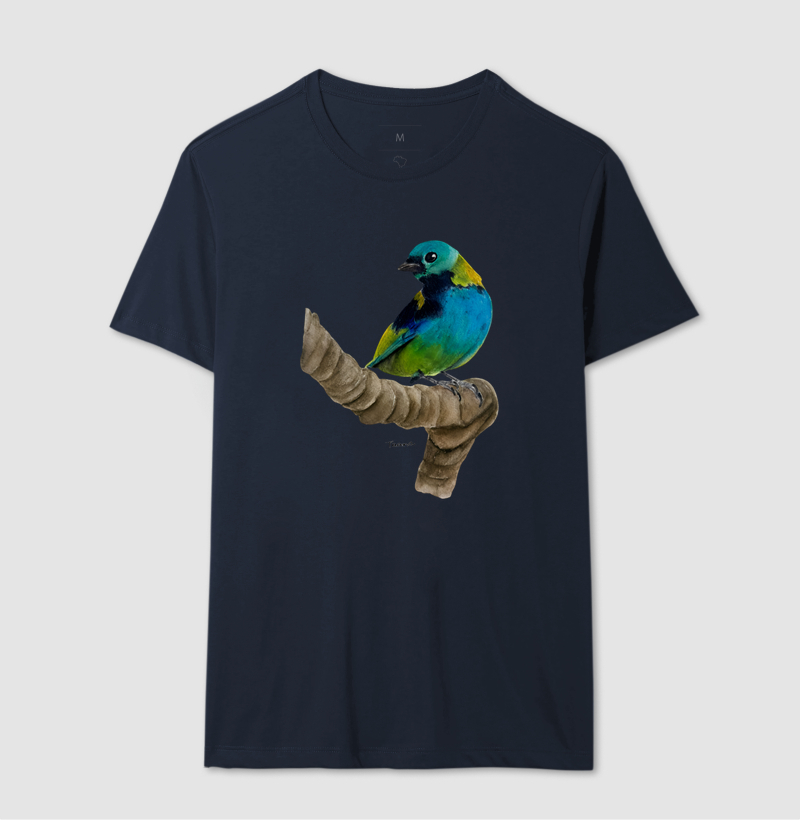 Camiseta Saíra-Sete-Cores – Aves do Brasil - Imagem 8