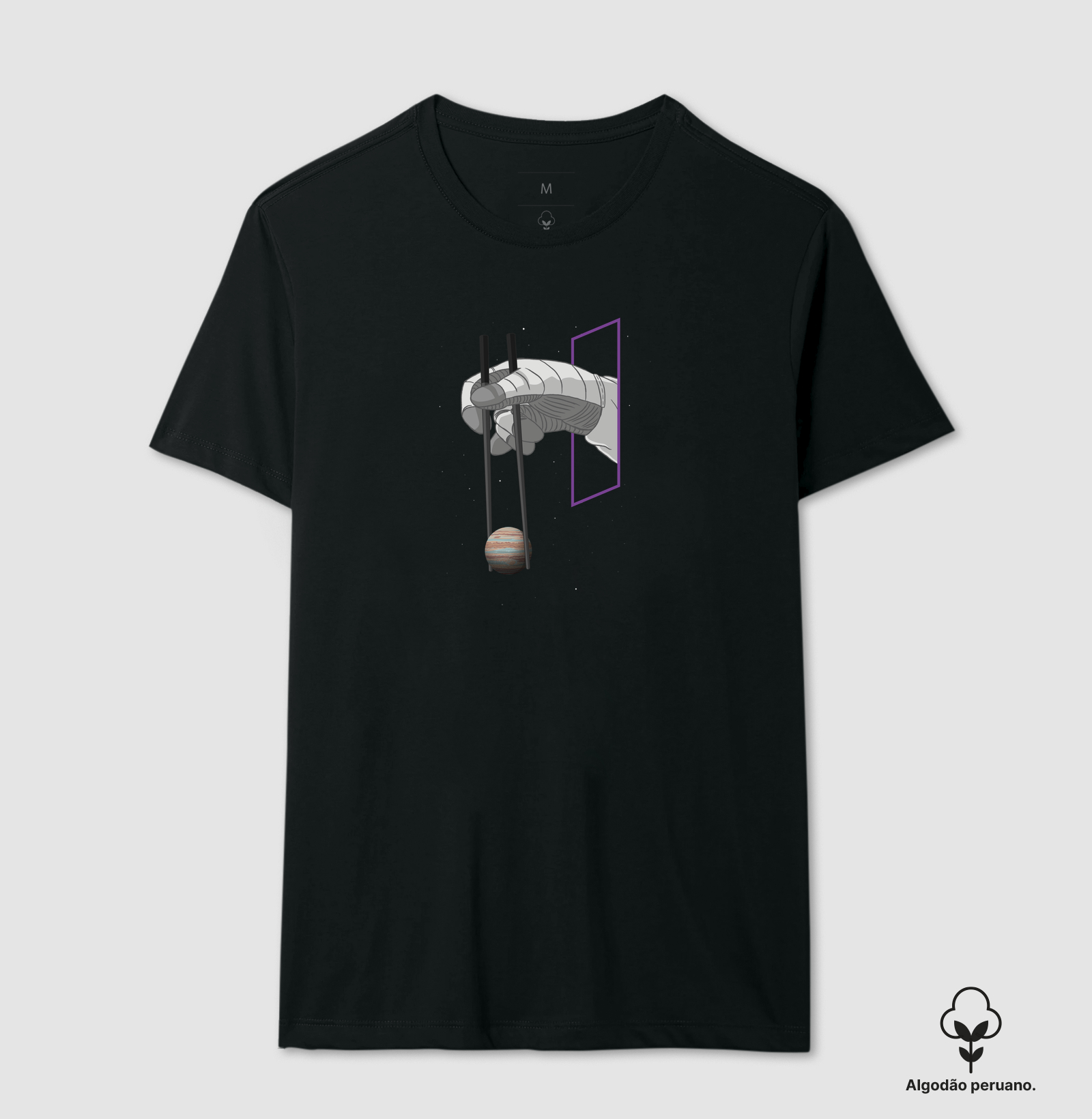 Camiseta Algodão Peruano Fome de Universo - Imagem 2