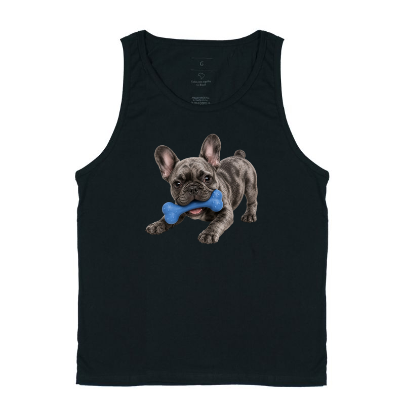 Bulldog (Buldogue) Francês Cinza - Desenho Animado - Imagem 3