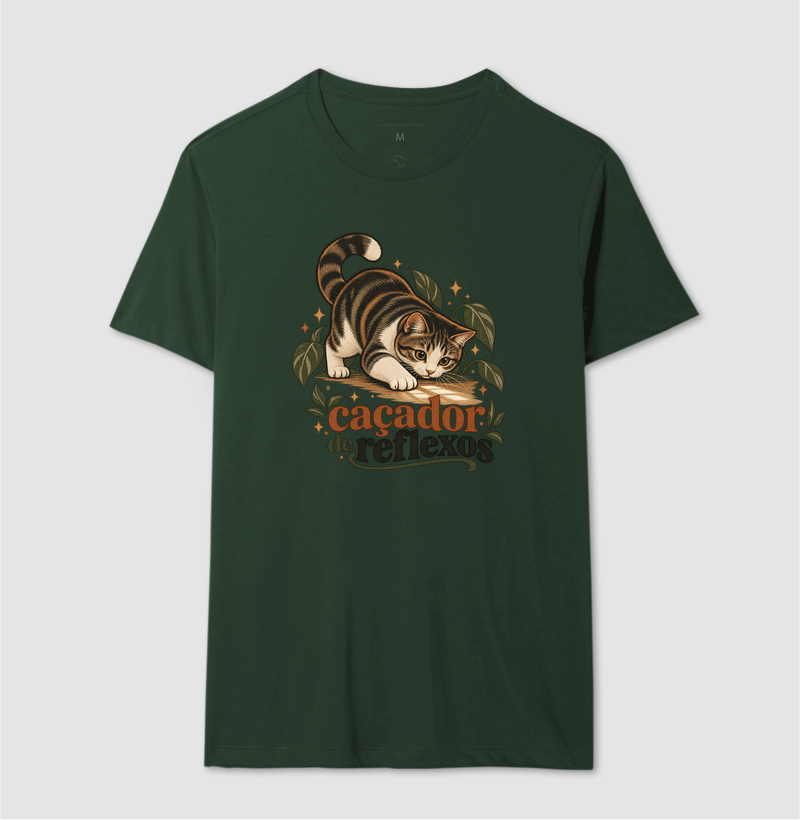 Camiseta Gato Brincando "caçador de reflexos" | Pelo & Pano - Imagem 12