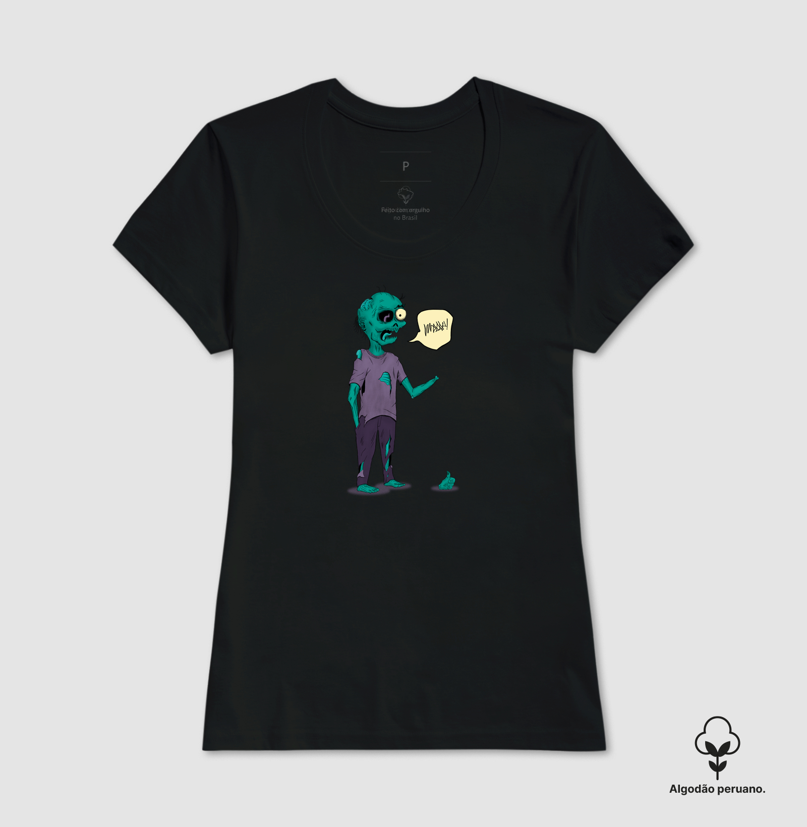 Camiseta Algodão Peruano Zumbi OK - Imagem 4