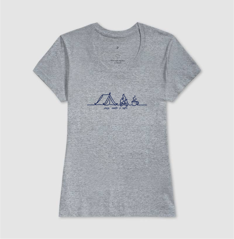 Camiseta Paz, Mato e Café – Camping e Natureza - Imagem 7